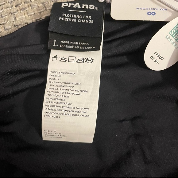 NWT prAna Size Large Black Gemma Swim Bikini Bottom Swimwear - Picture 9 of 13